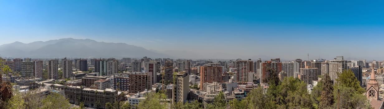 View of the skyline of Santiago, Chile