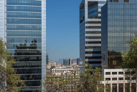 View of the skyline of Santiago, Chile