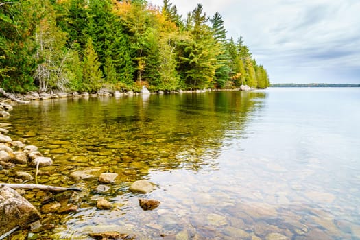 Scenic view of Long Pond in Acadia National Park, Maine