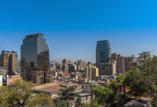 View of the skyline of Santiago, Chile