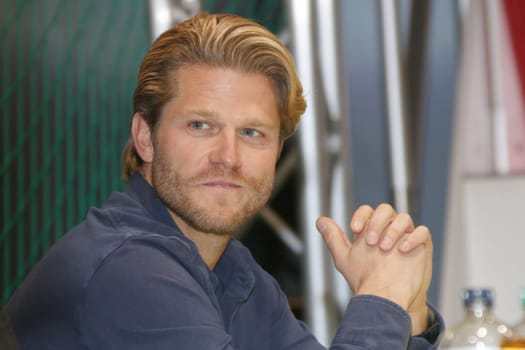 Ex-Bachelor Paul Janke,Press Conference Hamburg Basket Bowl XII at the REWE-Markt Stanislawski & Laas Krohnskamp Hamburg,13.04.2015
