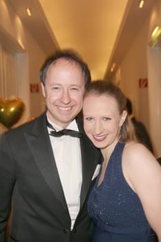 Frederik Braum (Miniature Wonderland) with wife Johanna,charity event Blauer Ball 2015 at the Hotel Atlantic,Hamburg,11.04.2015