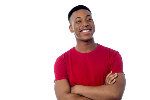 Handsome man posing with confidence
