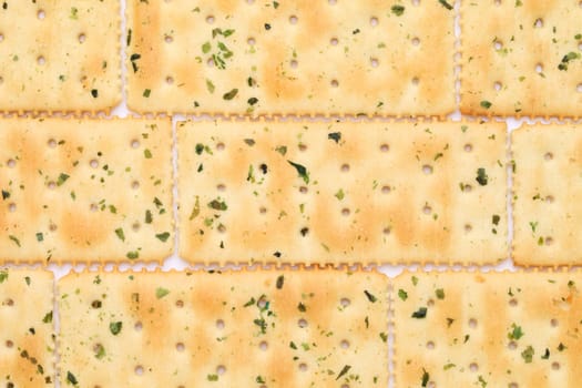 vegetable salty crackers as background