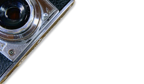 old camera on a white background