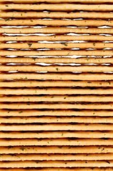 stack of vegetable salty crackers