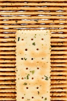 stack of vegetable salty crackers