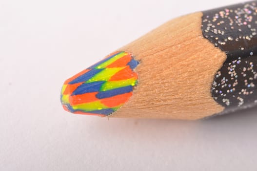 Colored pencil with multicolored lead