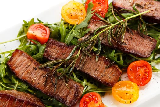 Kebabs - grilled meat and vegetables