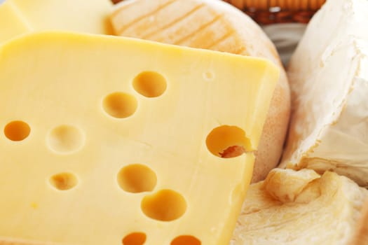 cheese on a wooden table