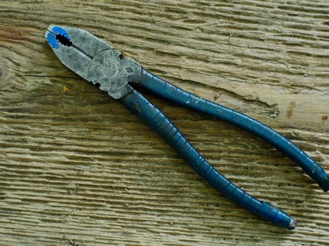 old pliers retro, work tool close-up