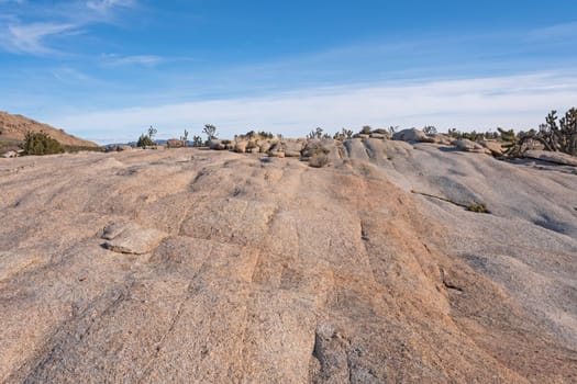 Baked and Exfoliated Rock in the Desert in the Mojave National Preserve in California