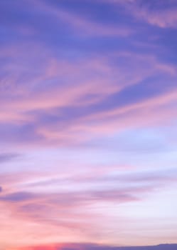 Dramatic sunset sky and clouds at twilight skyline background