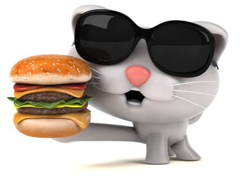 Fun cat - 3D Illustration