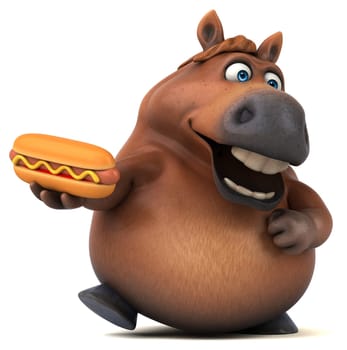 Fun horse - 3D Illustration