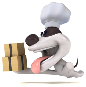 Fun dog - 3D Illustration
