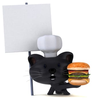 Fun cat - 3D Illustration