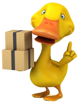 Fun duck - 3D Illustration