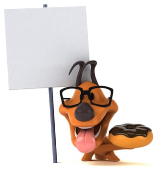 Fun dog - 3D Illustration