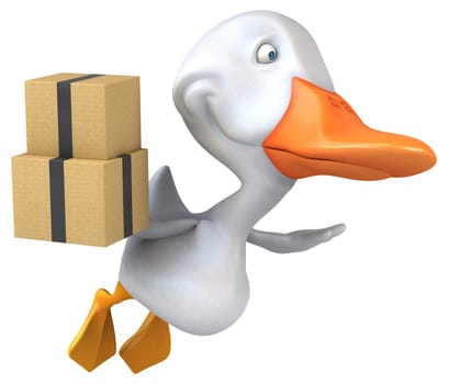 Fun duck - 3D Illustration