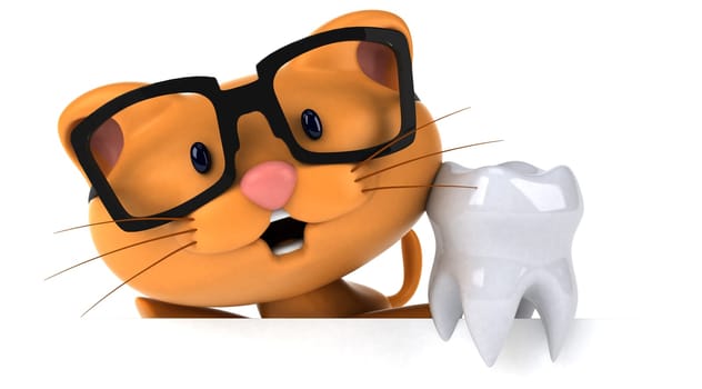 Fun cat - 3D Illustration
