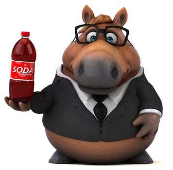 Fun horse - 3D Illustration