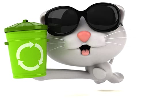 Fun cat - 3D Illustration