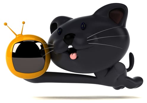 Fun cat - 3D Illustration