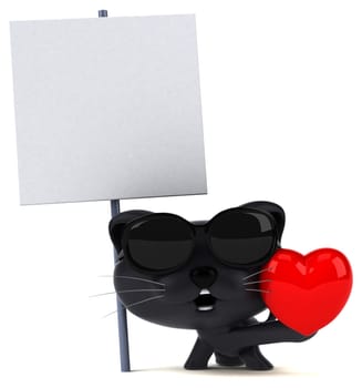 Fun cat - 3D Illustration