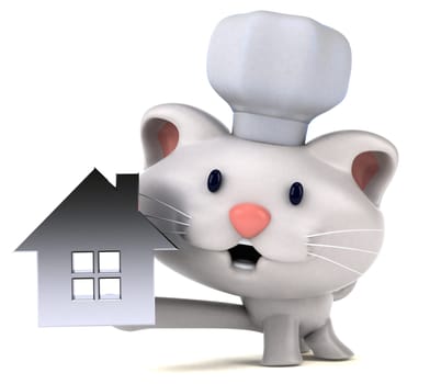Fun cat - 3D Illustration