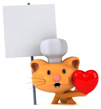 Fun cat - 3D Illustration