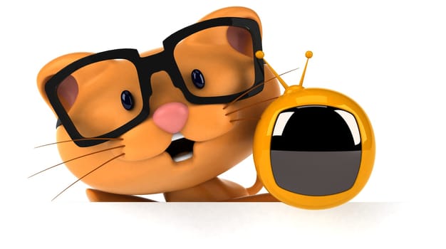 Fun cat - 3D Illustration
