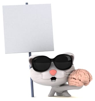 Fun cat - 3D Illustration