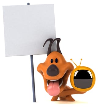 Fun dog - 3D Illustration