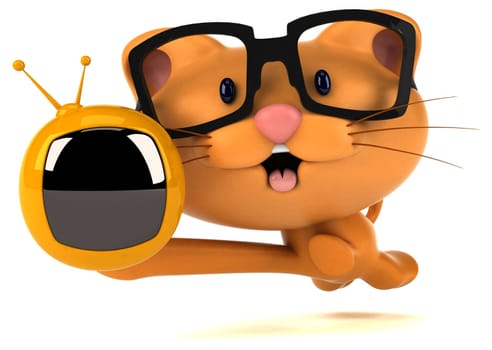 Fun cat - 3D Illustration