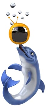 Fun dolphin - 3D Illustration