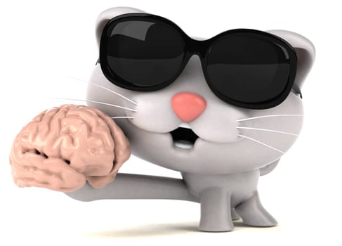 Fun cat - 3D Illustration