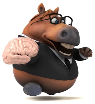 Fun horse - 3D Illustration
