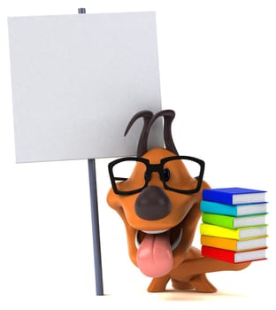 Fun dog - 3D Illustration