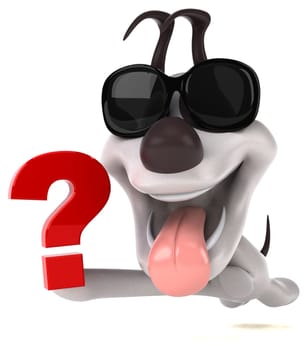 Fun dog - 3D Illustration