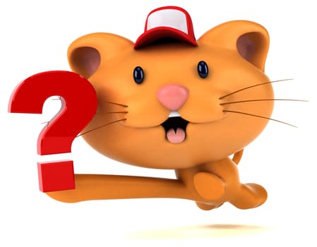 Fun cat - 3D Illustration