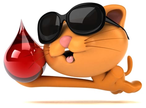 Fun cat - 3D Illustration