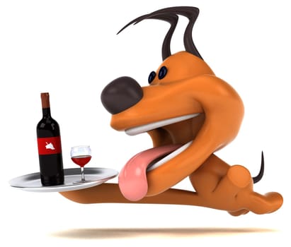 Fun dog - 3D Illustration