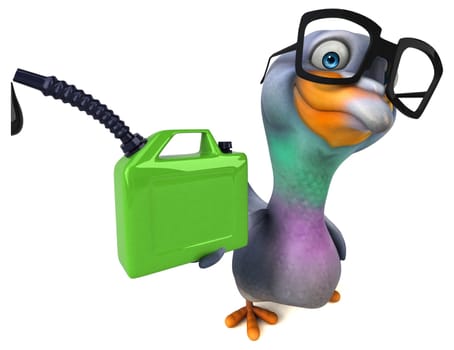 Fun pigeon - 3D Illustration