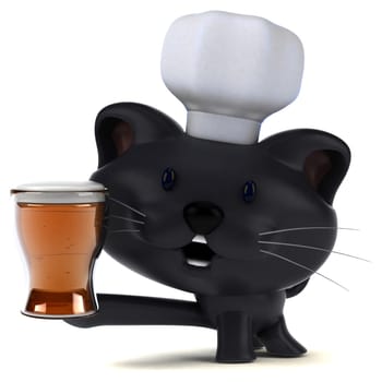 Fun cat - 3D Illustration
