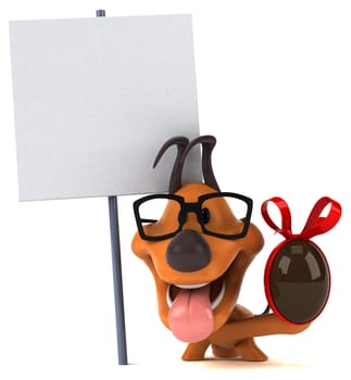 Fun dog - 3D Illustration