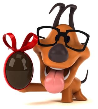 Fun dog - 3D Illustration
