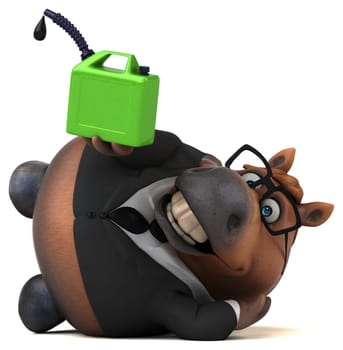 Fun horse - 3D Illustration