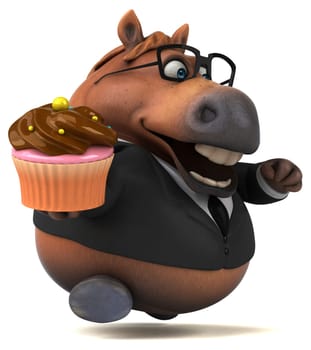 Fun horse - 3D Illustration