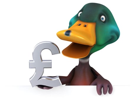 Fun duck - 3D Illustration